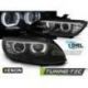 Přední světla BMW E92/E93 06-10 AFS DRL R87 ANGEL EYES BLACK LED XENON