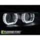 Přední světla BMW E92/E93 06-10 AFS DRL R87 ANGEL EYES BLACK LED XENON