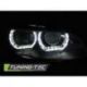 Přední světla BMW E92/E93 06-10 AFS DRL R87 ANGEL EYES BLACK LED XENON