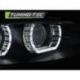 Přední světla BMW E92/E93 06-10 AFS DRL R87 ANGEL EYES BLACK LED XENON