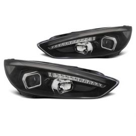 Přední světla FORD FOCUS MK3 15- DRL R87 TUBE LIGHT BLACK LED