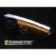 Přední světla FORD FOCUS MK3 15- DRL R87 TUBE LIGHT BLACK LED