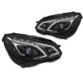 Přední světla FORD MERCEDES W212 13-16 DRL R87 BLACK LED