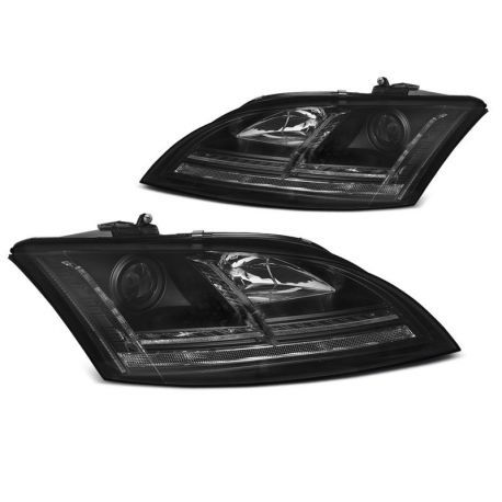 Přední světla AUDI TT 06-10 8J DYNAMIK blikač BLACK LED