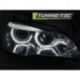 Přední světla BMW X5 E70 07-10 DRL R87 ANGEL EYES CHROM LED XENON