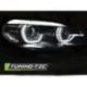 Přední světla BMW X5 E70 07-10 DRL R87 ANGEL EYES BLACK LED XENON