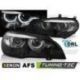 Přední světla BMW X5 E70 07-10 DRL R87 AFS ANGEL EYES BLACK LED XENON