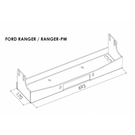 Montážní deska pro naviják FORD RANGER 2007 - 2012