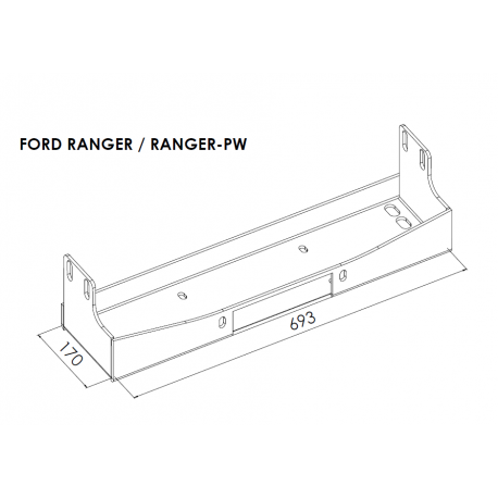 Montážní deska pro naviják FORD RANGER 2007 - 2012