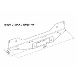 Montážní deska pro naviják ISUZU D-MAX 2007 - 2011