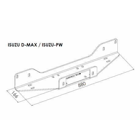 Montážní deska pro naviják ISUZU D-MAX 2007 - 2011