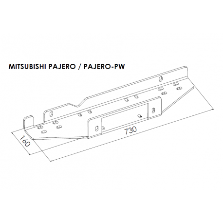 Montážní deska pro naviják MITSUBISHI PAJERO 2007 - 2015 -