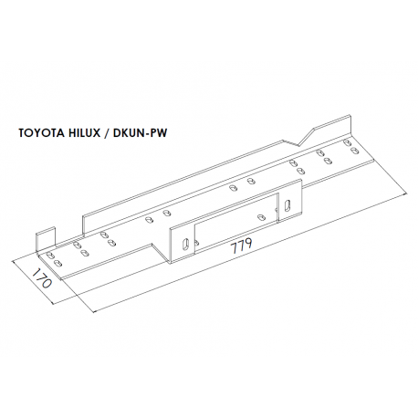 Montážní deska pro naviják TOYOTA HILUX 2005 - 2011 - 2015