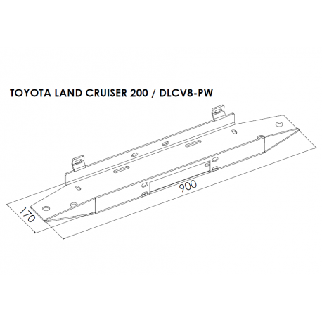 Montážní deska pro naviják TOYOTA LAND CRUISER V8 2007 - 2012