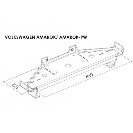 Montážní deska pro naviják VW AMAROK 2009 - 2016