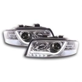 Světla přední LED DRL Audi A4 01-04 Chrom