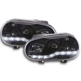 Světla přední LED DRL VW Golf 4 97-03 Černé
