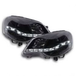 Světla přední LED DRL VW Polo 4 9N3 Černé