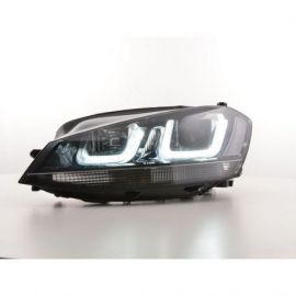Světla přední LED DRL VW Golf 7 12- Černé