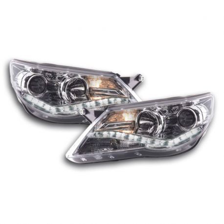 Světla přední LED DRL VW Tiguan 07-11 Chrom