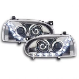 Světla přední LED VW Golf 3 91-97 Chrom