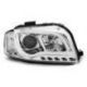 Přední světla AUDI A3 8P 05.03-03.08 LED TUBE LIGHTS CHROM homologace DRL R87