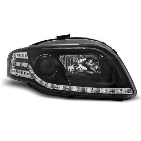 Přední světla AUDI A4 B7 11.04-03.08 LED TUBE LIGHTS BLACK