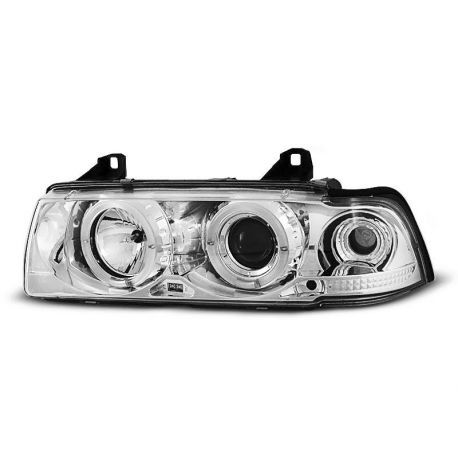 Přední světla BMW E36 12.90-08.99 ANGEL EYES CHROM