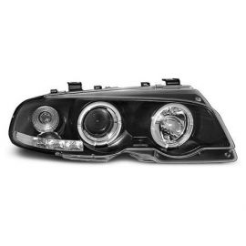 Přední světla BMW E46 04.99-03.03 COUPE ANGEL EYES BLACK