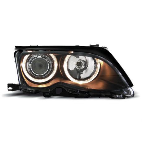 Přední světla BMW E46 09.01-03.05 ANGEL EYES BLACK