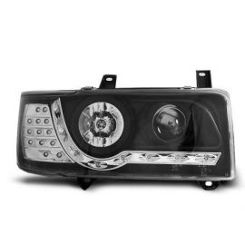 Přední světla VW T4 90-03.03 TRANSPORTER DAYLIGHT BLACK LED INDICATION